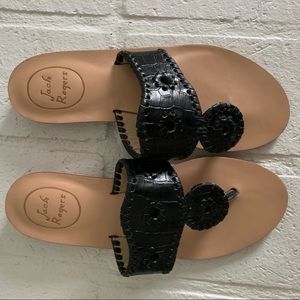 JACK ROGERS Flat Black Sandals